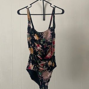 Johnny Was Dreamer Bandeau Print Swimsuit Size Large